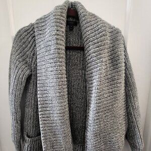 J.Crew Chunky Knit Shawl Collar Cardigan Sweater Grey Size S